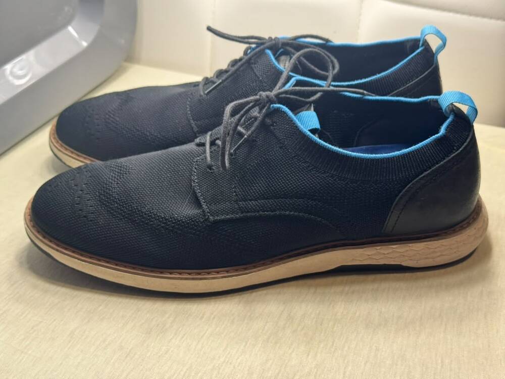 Vince Camuto Saladin Men's Size 10.5 Black Blue Oxford Dress Sneakers VY-SALADIN